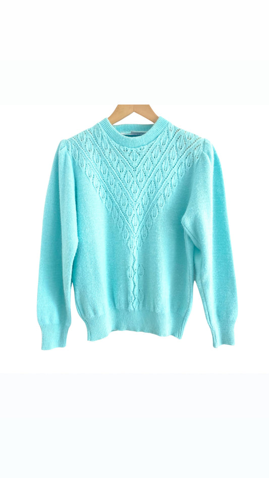 Lace front sweater
